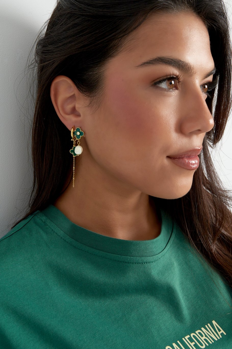 oorbellen posh spice - groen  Afbeelding4